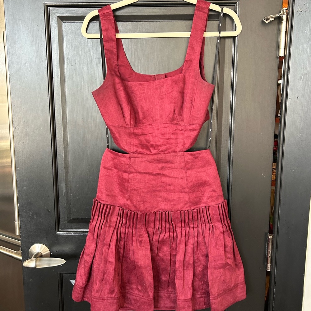 Aje dropped waist mini dress